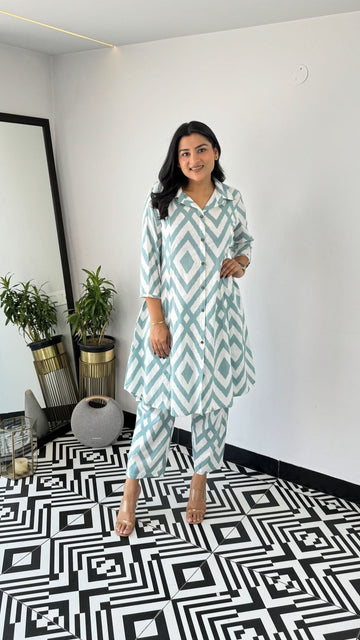 Sea Green Boho Cotton Cord Set